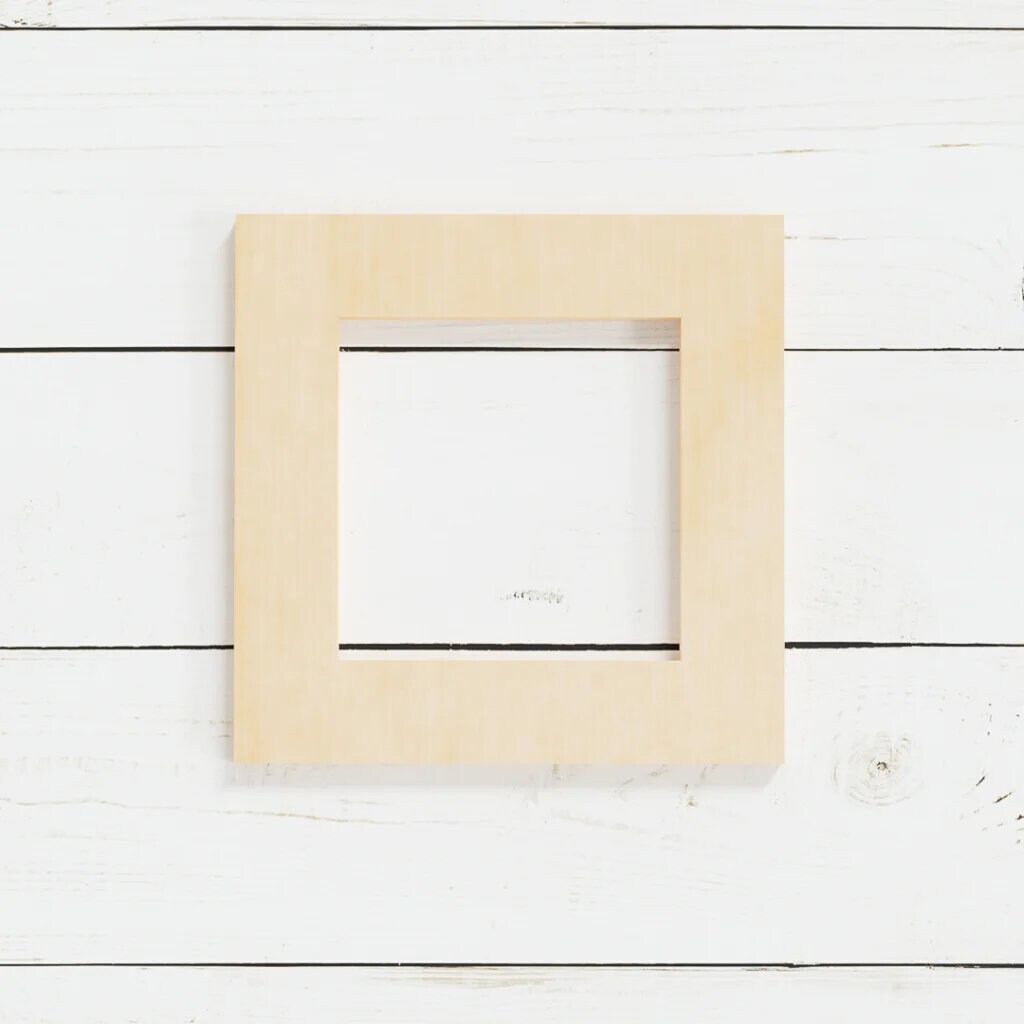 Thick Square Frame Craft Shape | Wood Craft Shape - Choose Your Size | Unfinished Wood for DIY Crafting | Small to Large Sizes