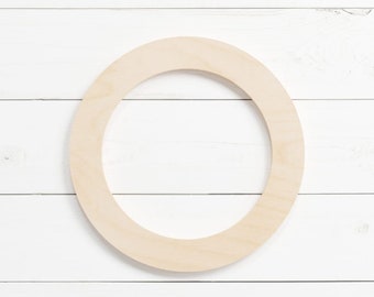 1/8" Thick Wood Ring for DIY Wreath, Frame, or Craft Project | Circle Frame | Round Wood Sign | Wreath Form | Large Wooden Circle Shape