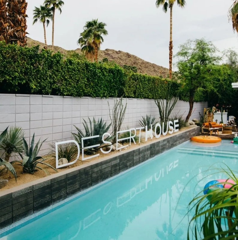 desert house plastic letters white