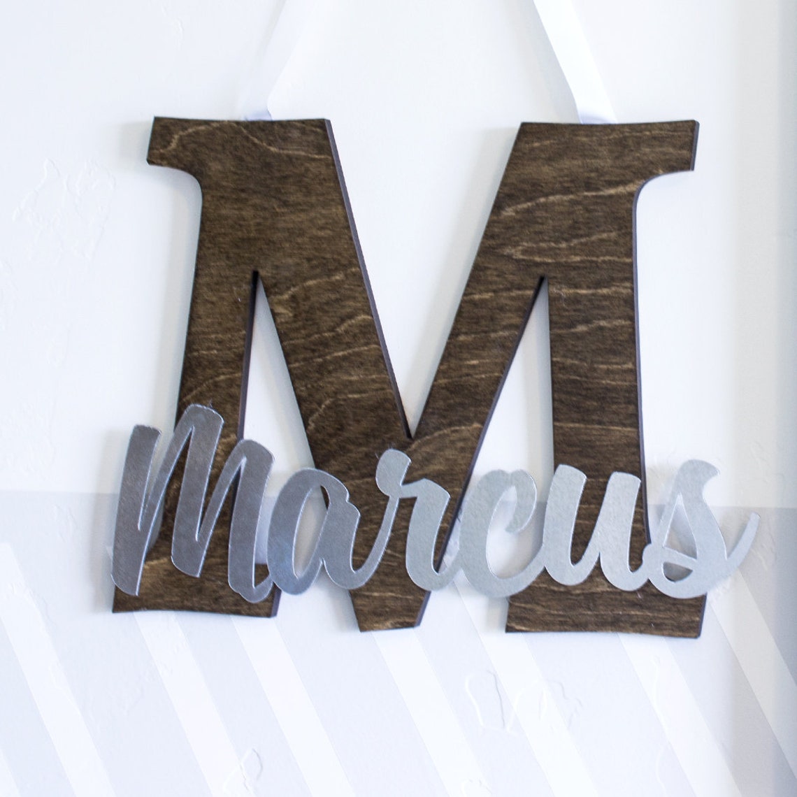 Script Metal Letters Cursive Metal Letters Galvanized Etsy