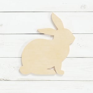 Wood Bunny Craft Shape | Choose Your Size | Unfinished Wood for DIY Crafting