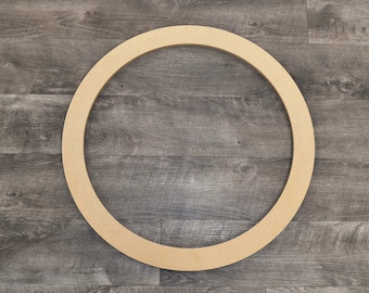 1/2" Thick MDF wood ring for DIY Wreath, Frame, or Craft Project | Circle Frame | Round Wood Sign | Wreath Form | Large Wooden Circle Shape