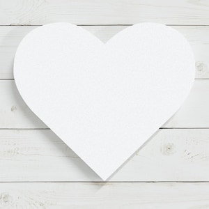 White Polystyrene Foam Heart: 2-Inch Thick DIY Craft Shape