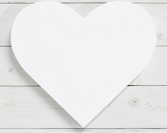 White Polystyrene Foam Heart: 2-Inch Thick DIY Craft Shape