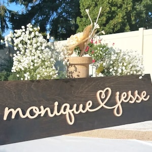 Heart Knot Name Kit | Unfinished Personalized Wood Sign | Wedding Anniversary Home Décor  |