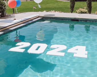 Year Floating Foam Pool Numbers 1" Inch Thick | Large Foam Numbers | Pool Party Decor | Custom Graduation Year 2024 2025