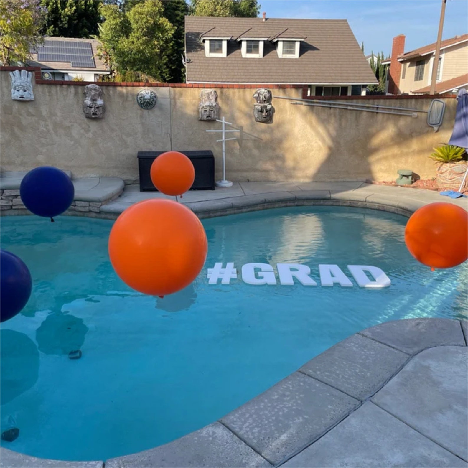 Large Floating Foam Pool Letters Spelling GRAD Ships in One - Etsy
