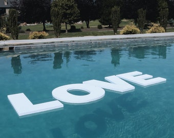 1&quot; Thick Floating Foam Pool Letters and Numbers | Customizable Large Foam Letters or Numbers | Pool Party Décor
