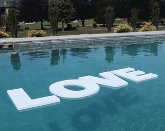 1" Thick Floating Foam Pool Letters and Numbers | Customizable Large Foam Letters or Numbers | Pool Party Décor