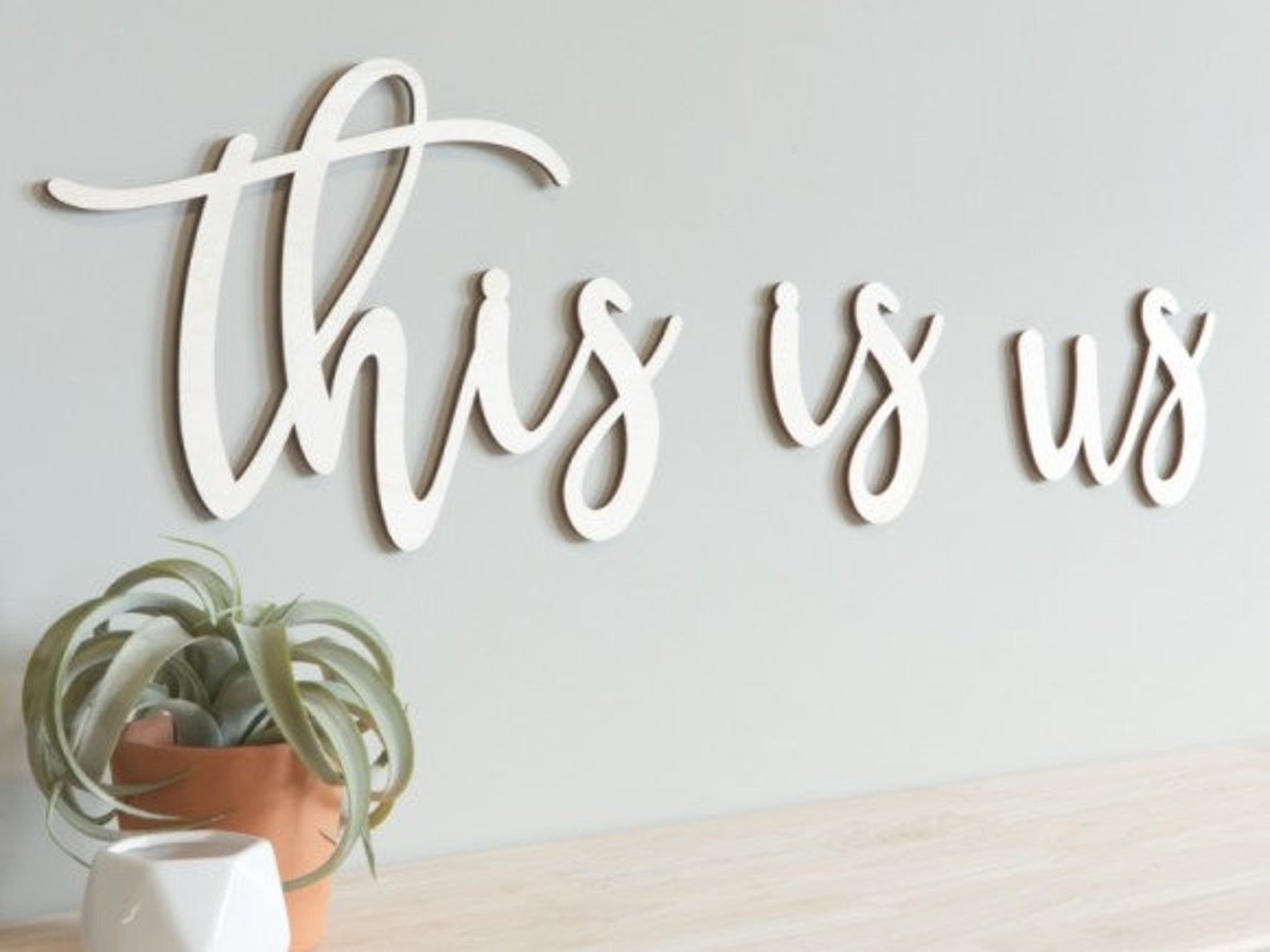 This Is Us Sign / This is us / Wooden Script Letters / Above Etsy