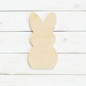Easter Bunny Cutout Craft Shape | Choose Your Size | Unfinished Wood for DIY Crafting