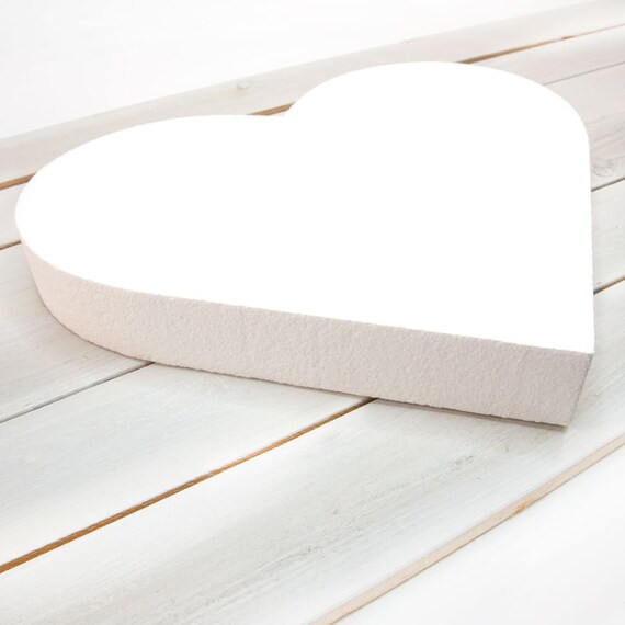 White Foam Heart Shape 2 Inch Thick Foam Heart Large Heart Shape Small Heart  Shape DIY Heart Shape Floating Foam Heart Shape 