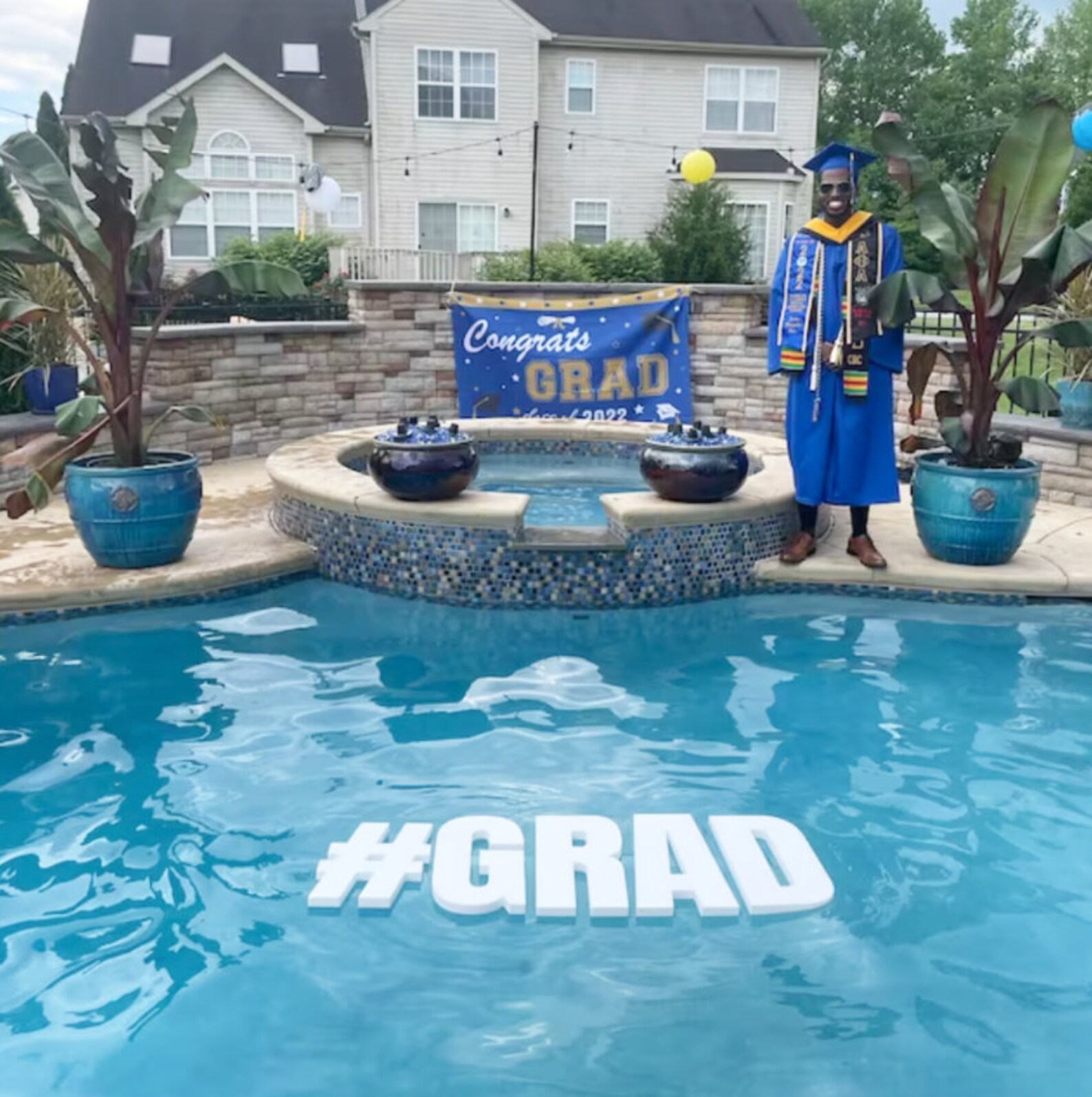 Large Floating Foam Pool Letters Spelling GRAD Ships in One - Etsy