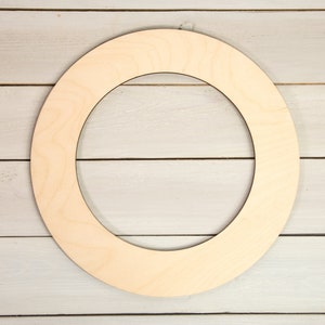 1/4" Thick Wood Ring for DIY Wreath, Frame, or Craft Project | Circle Frame | Round Wood Sign | Wreath Form | Large Wooden Circle Shape