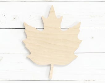 Maple Leaf Wood Craft Shape | Custom Wood Craft Shape - Choose Your Size | Unfinished Wood for DIY Crafting