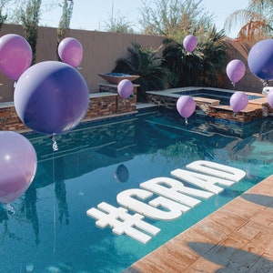 Custom Graduation Foam Letters | 1&quot; Thick Floating Pool Letters and Numbers | Large Foam Letters