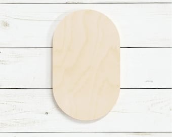 Rounded Arch Wood Shape in Various Sizes | Unfinished Wood Craft Shape | Large Oval Shape | DIY Obround Shape Wood Craft