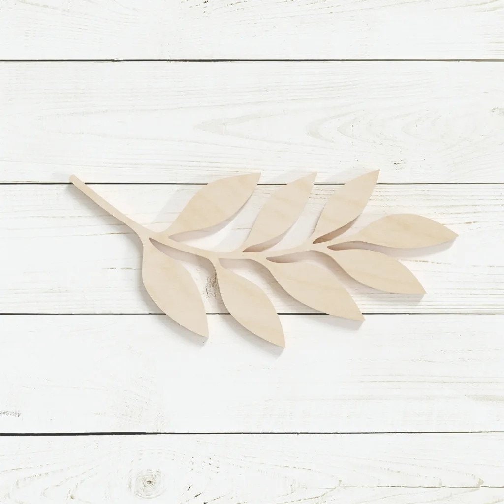 Simple Leaf Wood Craft Shape - Choose Your Size | Unfinished Wood for DIY Crafting