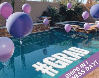 Custom Graduation Foam Letters | 1" Thick Floating Pool Letters and Numbers | Large Foam Letters