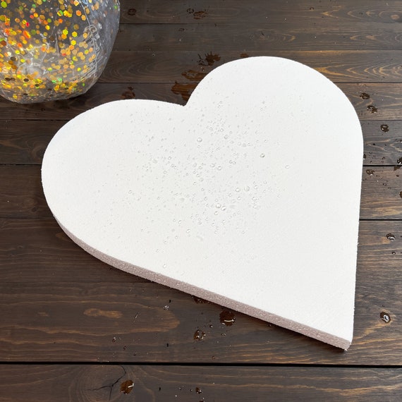 1 Thick Foam Heart Shape Add to Floating Foam Letters 18 Inch Tall