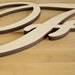 Fancy Wood Monogram Script Cursive Initial Letter Wooden Script Letter ...