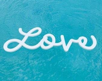 Floating Foam Love Letters: Custom Script Pool Decor