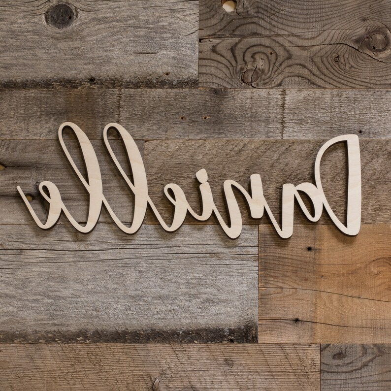 Script Wooden Letters Fancy Wall Letters Nursery Name Etsy