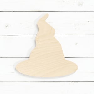 Wrinkly Witch Hat Craft Shape | Custom Wood Craft Shape - Choose Your Size | Unfinished Wood for DIY Crafting