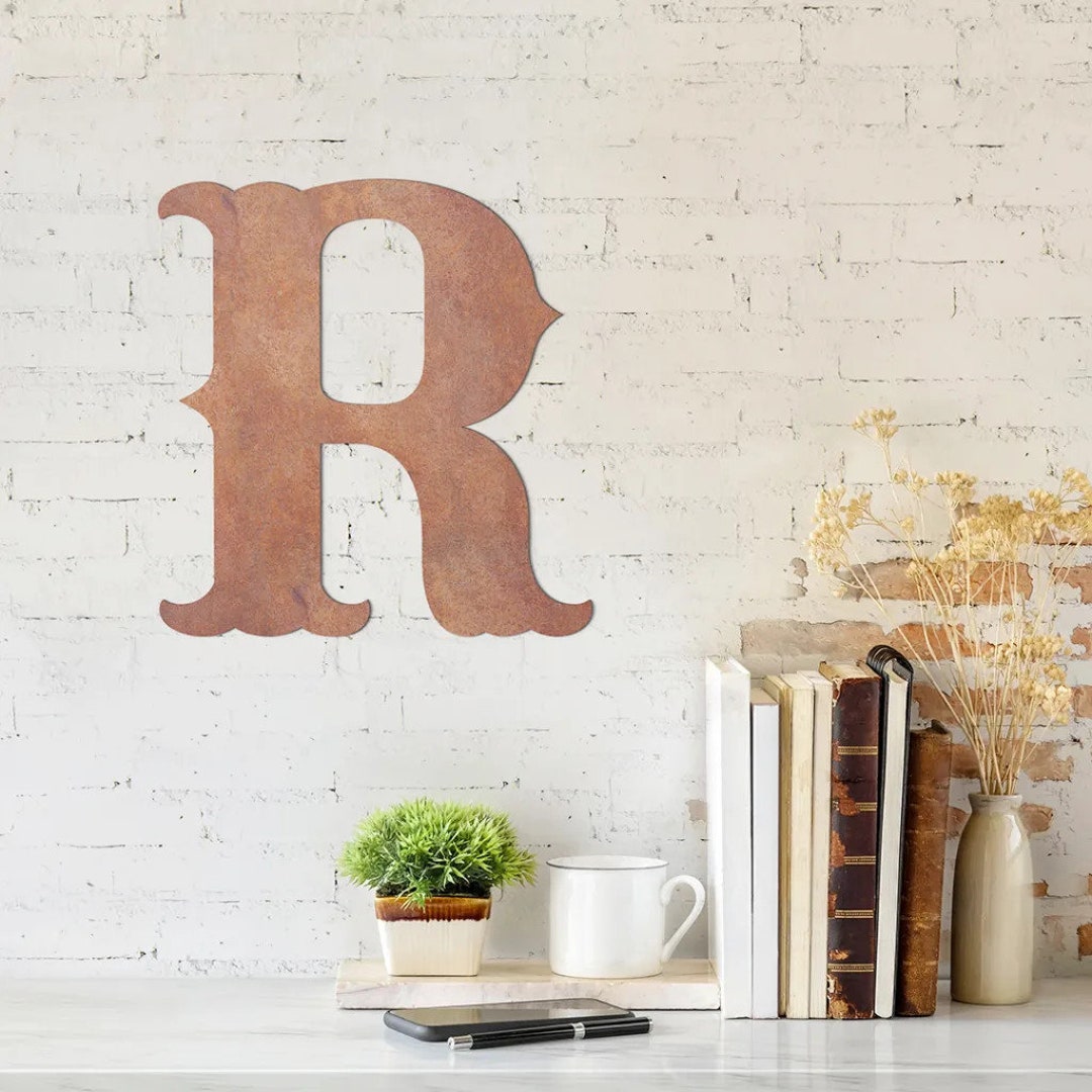 Rustic Metal Letter Custom Rusty Letter Rustic Monogram Rustic Home