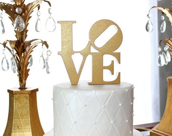 LOVE Cake Topper | Wedding, Anniversary, or Valentine's Day Cake Topper