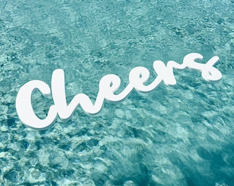 Floating Foam Cheers Sign: Pool Party Decor
