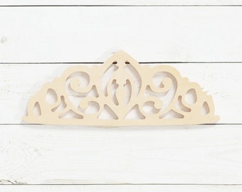 Unfinished Wood Princess Crown: DIY Craft Shape
