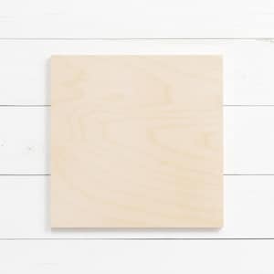 3/4&quot; Thick Unfinished Wood Square Shape in Various Sizes | Square Cake Stand | Large Wood Square | Small Wood Square | Square Craft Shape