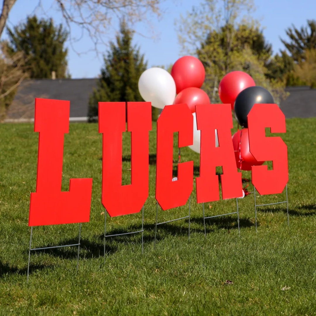 Graduation Yard Sign Letters With Yard Stakes Included Etsy
