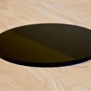 Plastic Circle Craft Shape | Acrylic Circle Cutout | DIY Plastic Craft | White Clear or Black