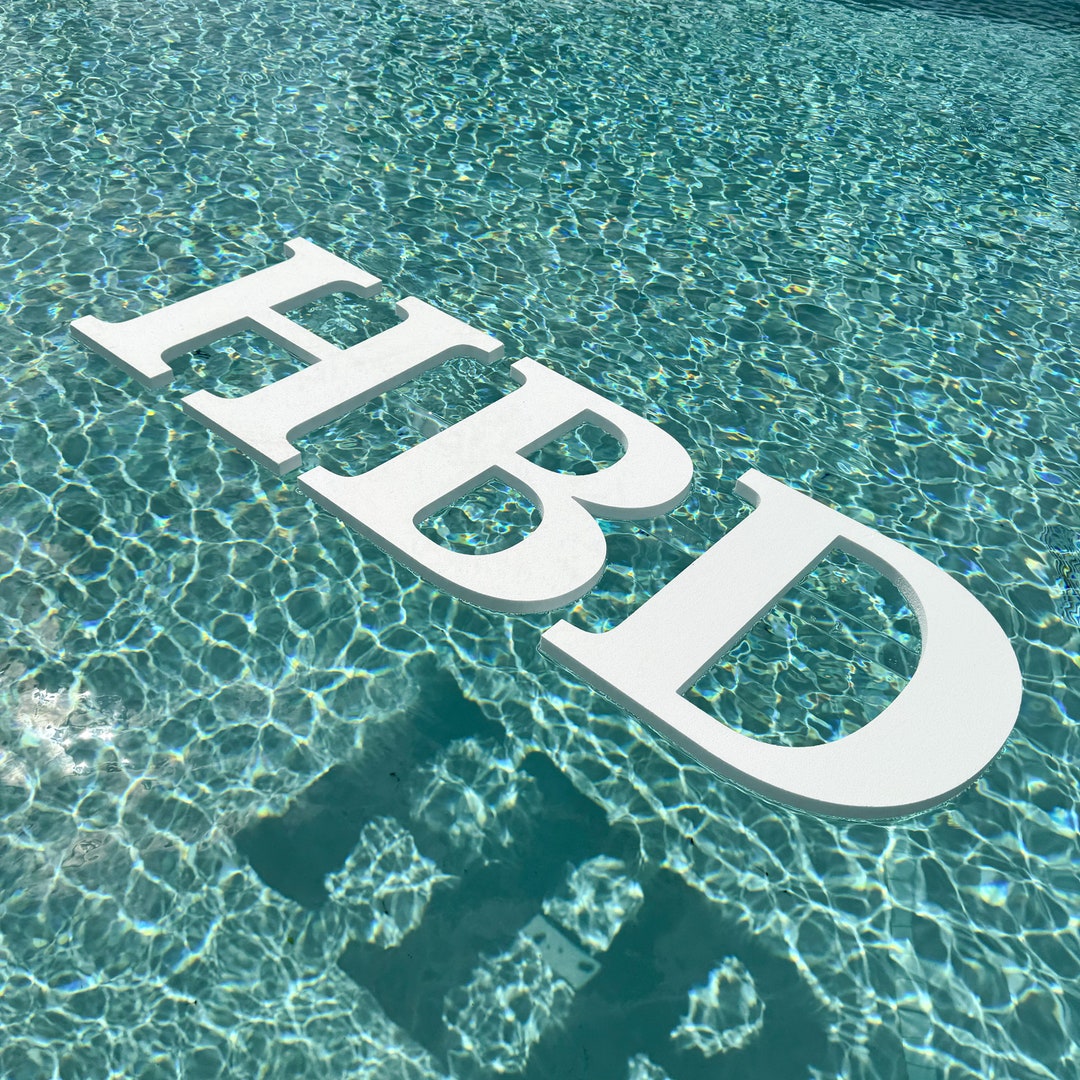 Floating Alphabet Pool Letters White Floating Foam Letters: Pool Party Decor - Etsy