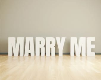 Marry Me Large Foam Letters | Custom Styrofoam Letters | Custom Standing Letters | Proposal Letters | Engagement Sign