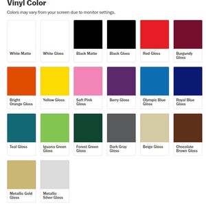 vinyl color options