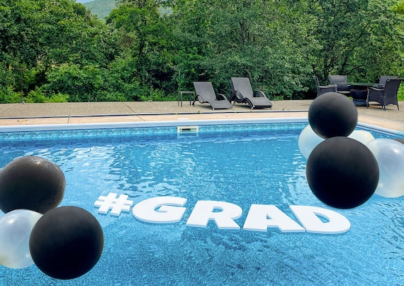 Custom Graduation Foam Letters | 1" Thick Floating Pool Letters and Numbers | Large Foam Letters