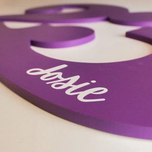 close up of graduation guest book with personalized name josie