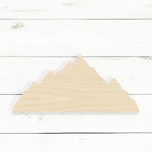 Mountain Craft Shape - Choose Your Size | Unfinished Wood for DIY Crafting