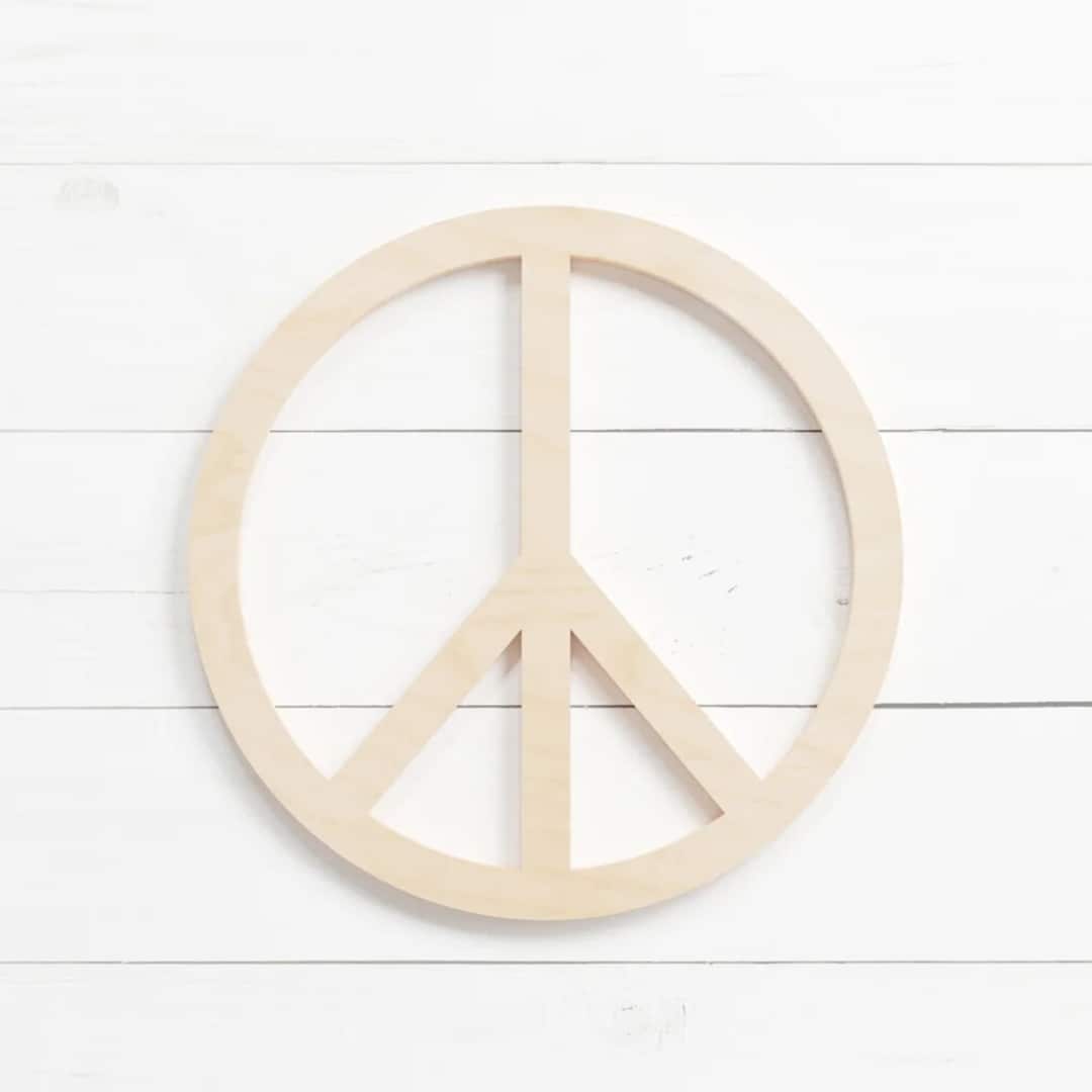Peace Sign Craft Shape | Wood Craft Shape - Choose Your Size ...