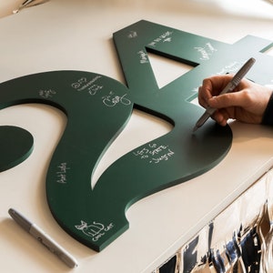 2024 24 large green graduation guest book