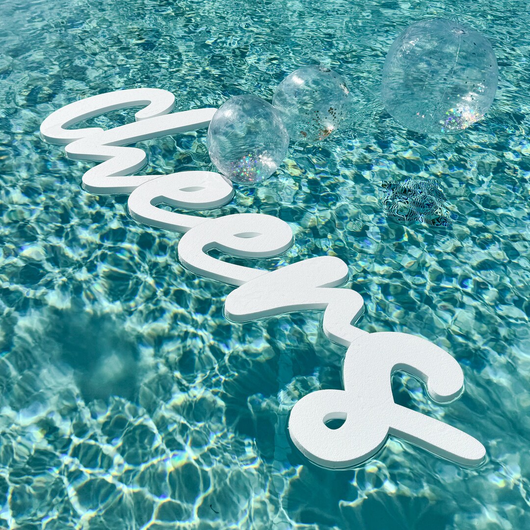 Custom Script Floating Foam Pool Letters and Numbers Customizable Large ...