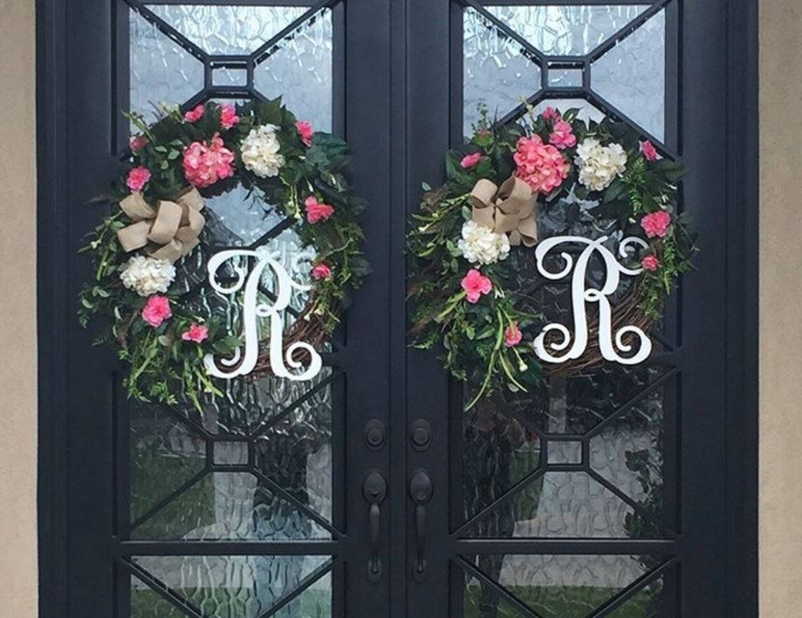 Painted Script Wood Letter Painted Monogram Large Painted | Etsy