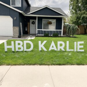 hbd karlie plastic letters happy birthday