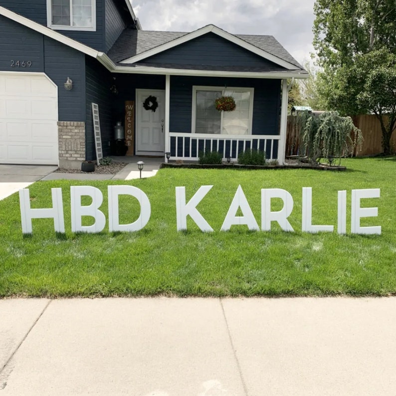 hbd karlie plastic letters happy birthday