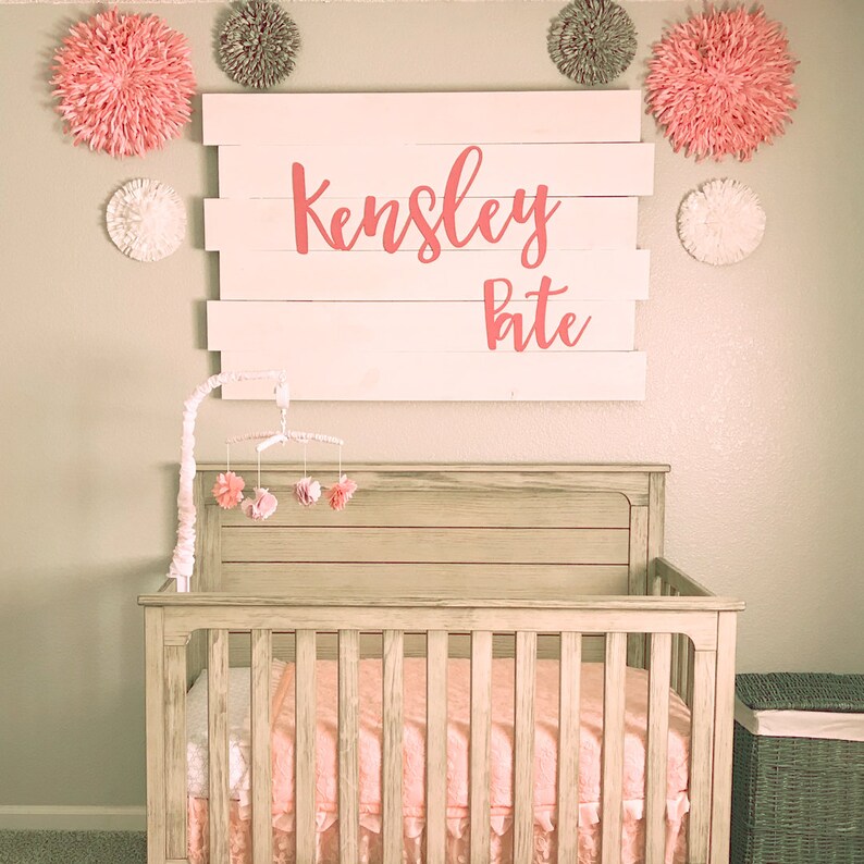 Script Wooden Letters Fancy Wall Letters Nursery Name Etsy