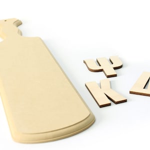 Wood Greek Paddle Kit with Paddle and Greek Letters | DIY Greek Paddle | Paddle Gift | Custom Greek Paddle Kit