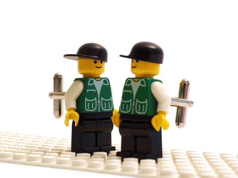 Cuff links Cufflink Wedding gift bricks Cufflinks made with LEGO Mountain rescue cufflinks R